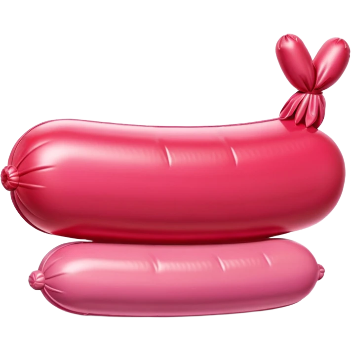   jeff koons style inflatable abstract SPAM MEAT  sausage art sculpture  emoji