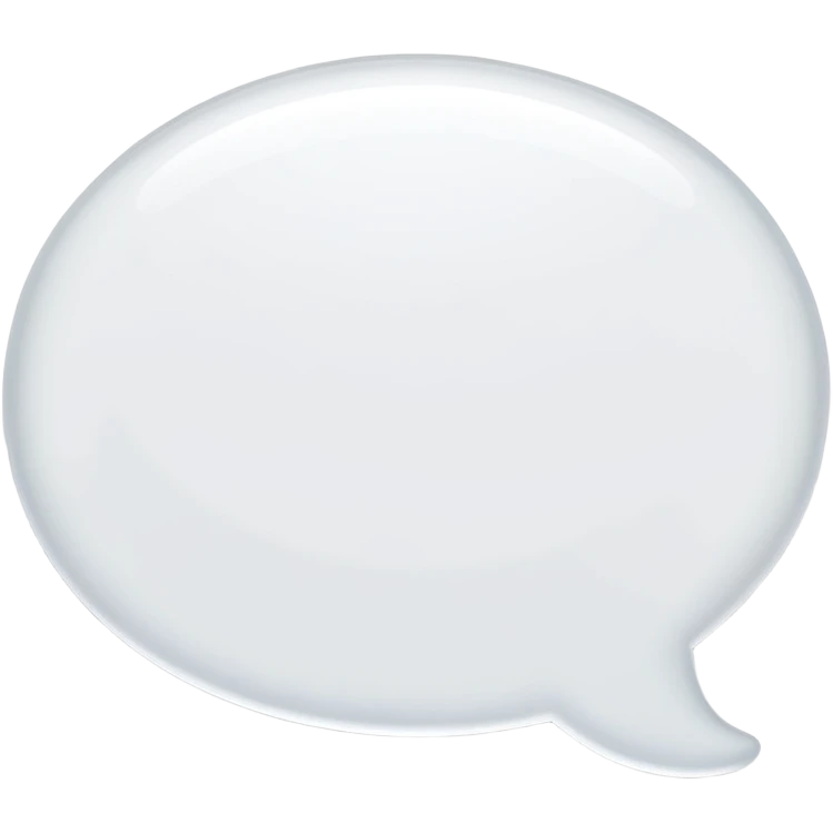 blank white message bubble emoji