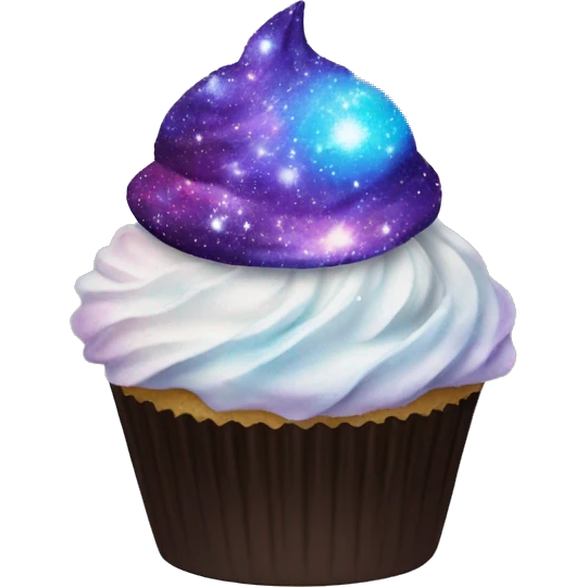 Galaxy frosted cupcake  emoji