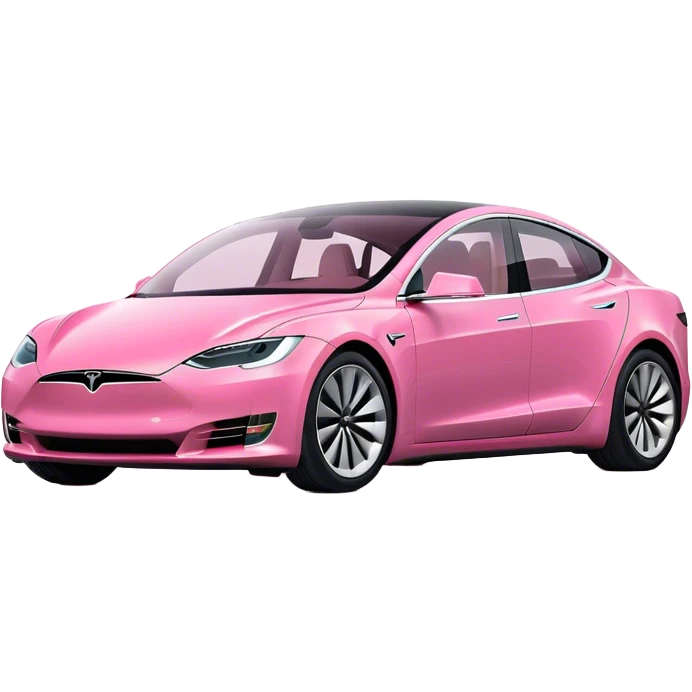 A aesthetic pink Tesla car emoji