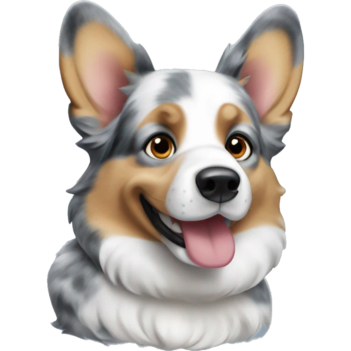 Blue Merle corgi emoji