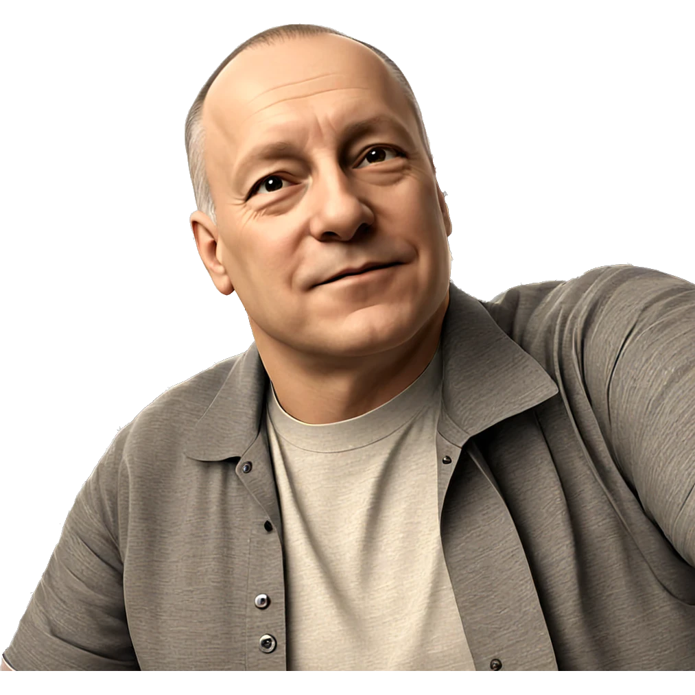 bald man in american flag emoji
