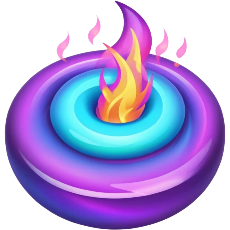 glitter purple and cian fire emoji