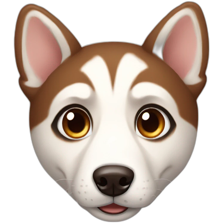 Dog Disney brown with white husky with with eyes emoji