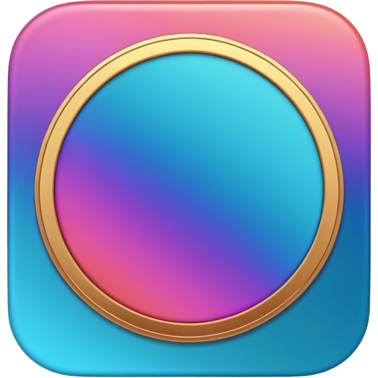 
One  Rotate 55 degree  coin color in in gradient of turquoise, blue, pink, purple, and coral emoji