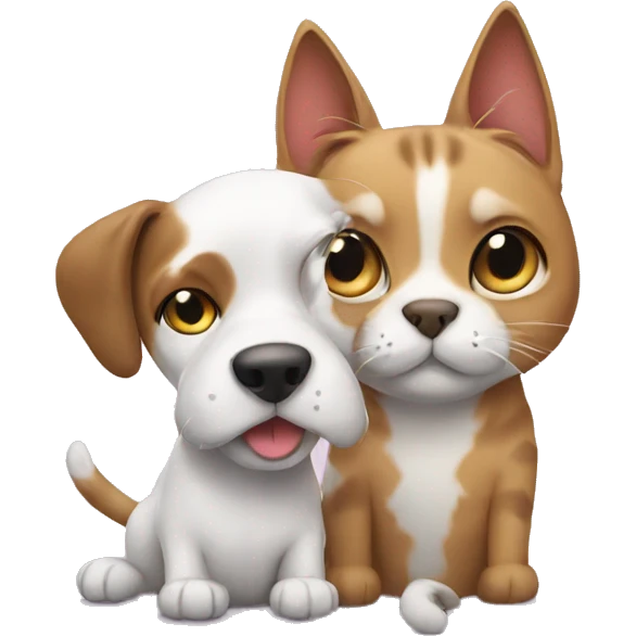 cat with a dog emoji