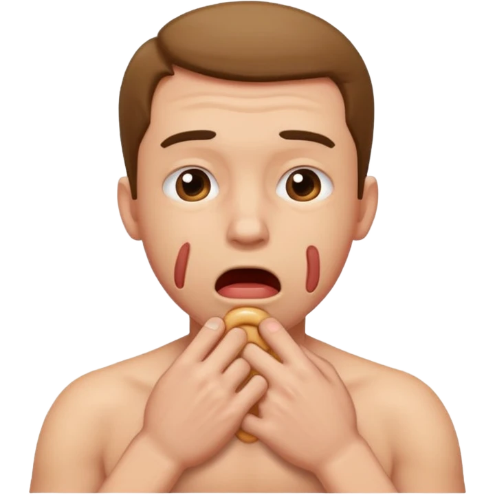 Guy choking  emoji