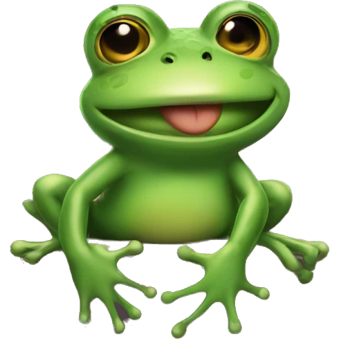 Frog on house emoji