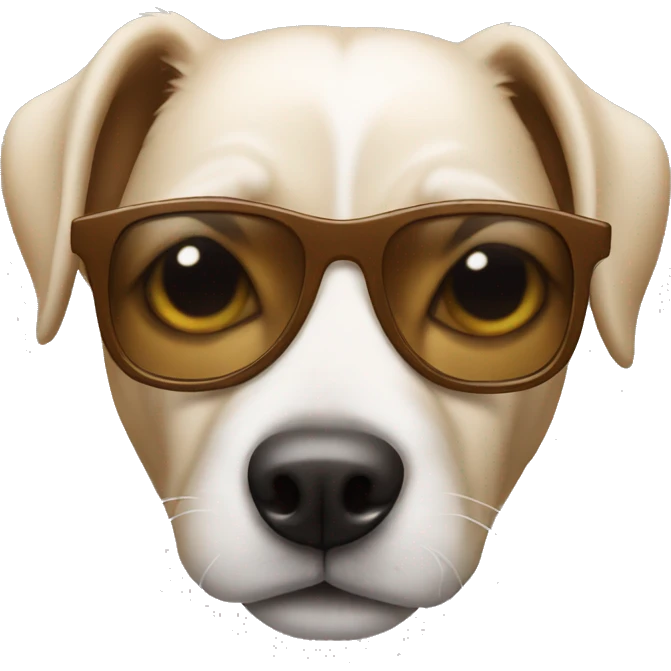 Dog wearing sunglasses  emoji