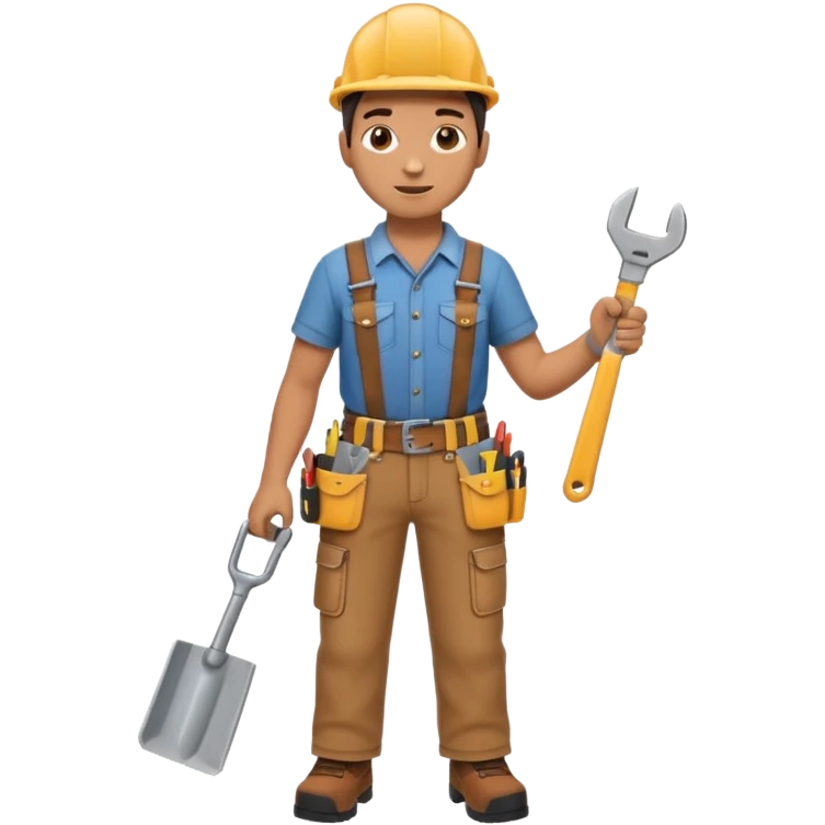 Repairs and Maintenance, tools belt, full body emoji
