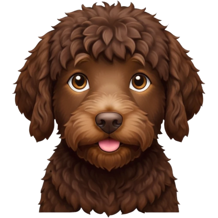 Chocolate labradoodle emoji