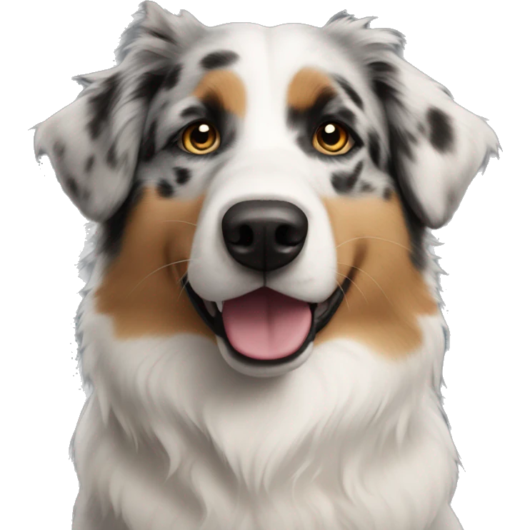 pyrenees / australian shepherd mix! Dark nose emoji