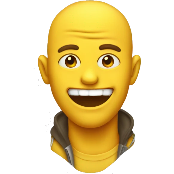 ugly smile yellow emoji