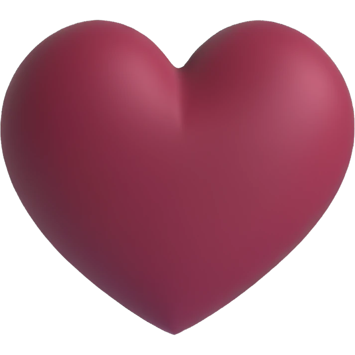 a heart in burgundy color emoji