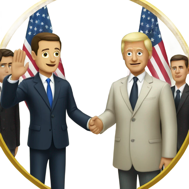 the president zelenskiy takes the oath emoji