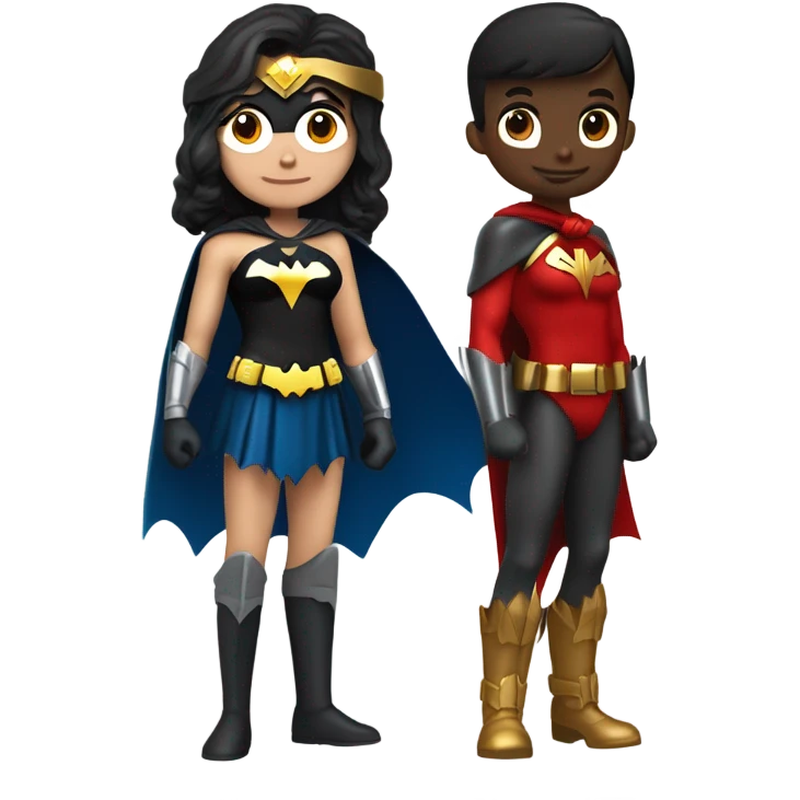 Batman and wonder woman  emoji