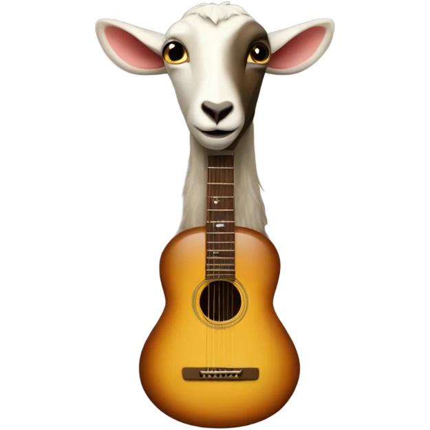 Guitar with a goat head emoji