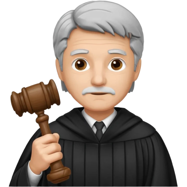 Judge Holding gavel  emoji