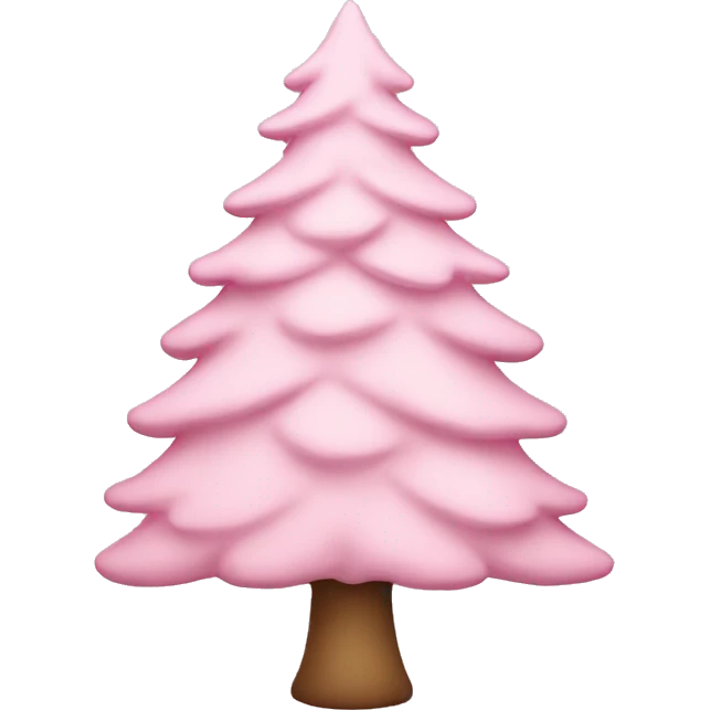 pastel pink christmas tree emoji