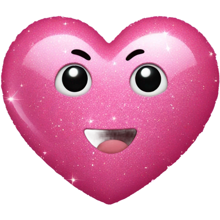 Pink glittery heart emoji