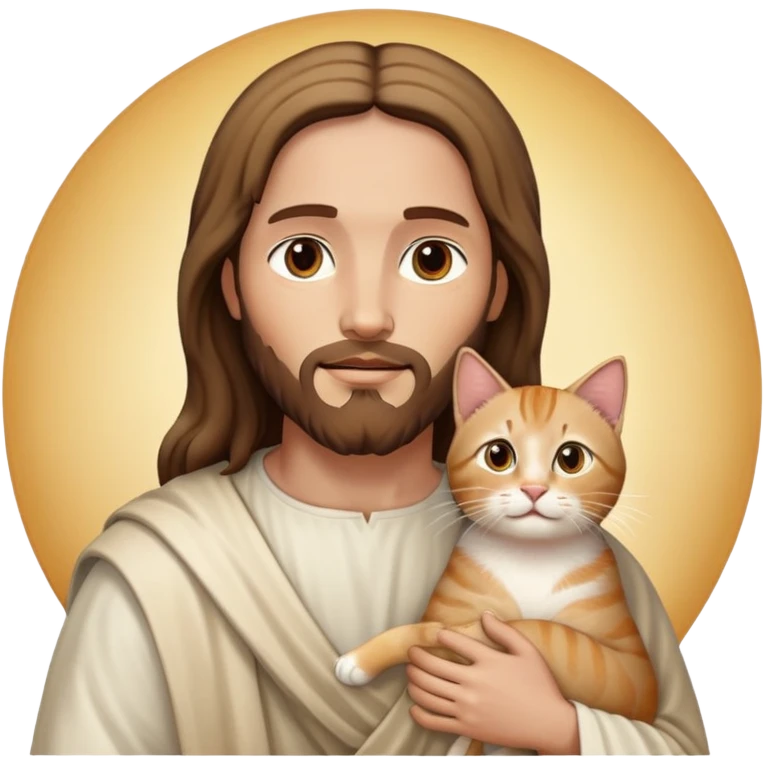 Jesus with cat features emoji