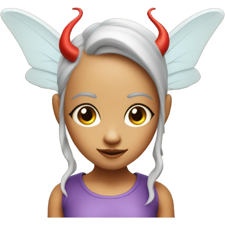 Pixie with devil horns  emoji