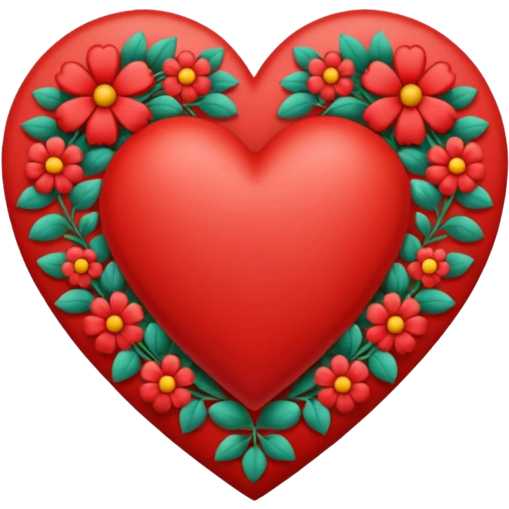 heart with a floral border emoji