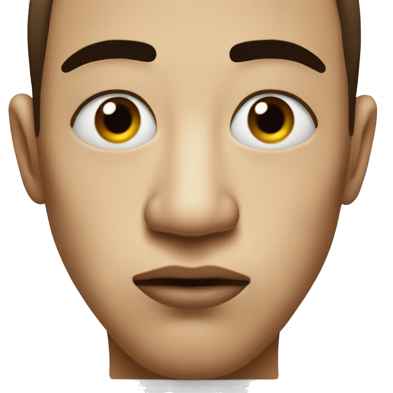 Face sticking out lips with blank stare  emoji
