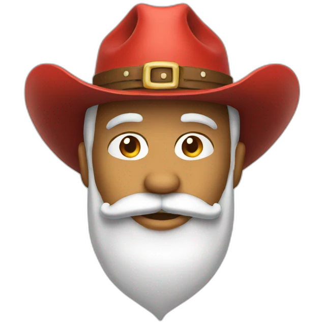Santa Claus wearing a cowboy hat emoji
