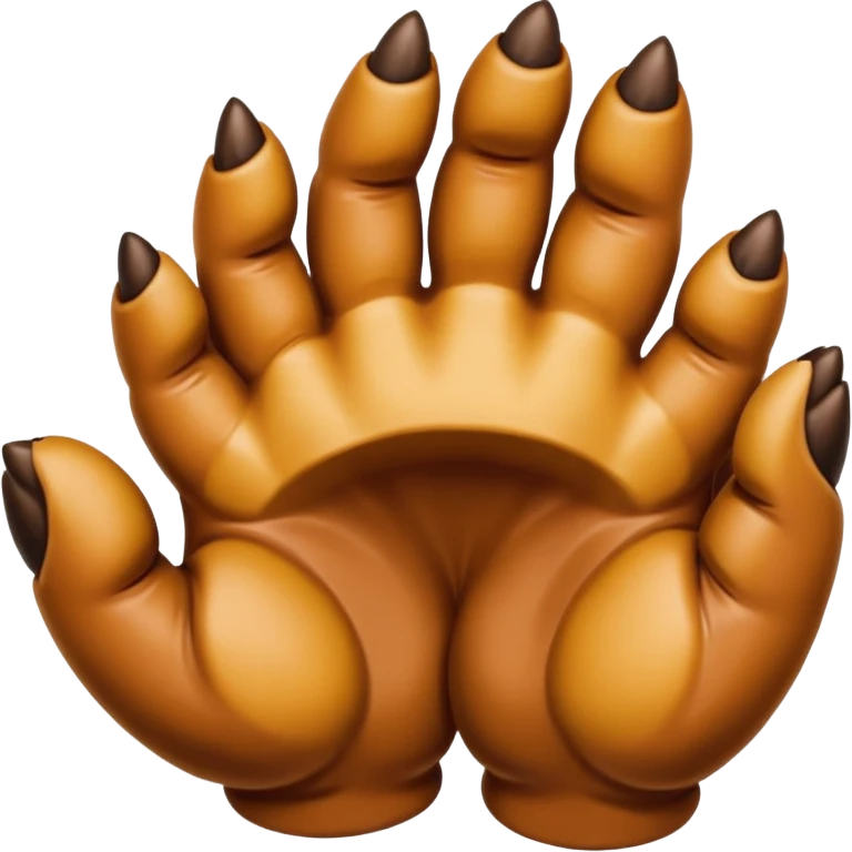two hands shaking, one is a bear claw emoji