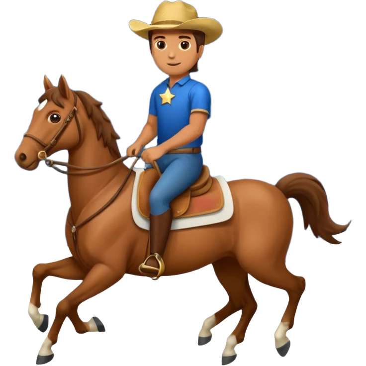 Man riding a horse under the stars emoji