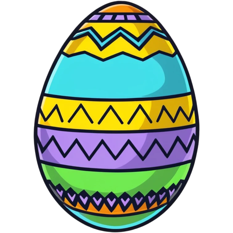 Beautifully decorated Easter egg emoji