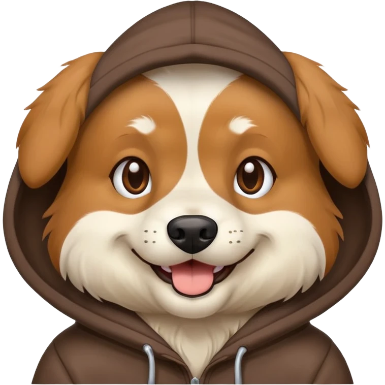 Dog wearing hoodie  emoji