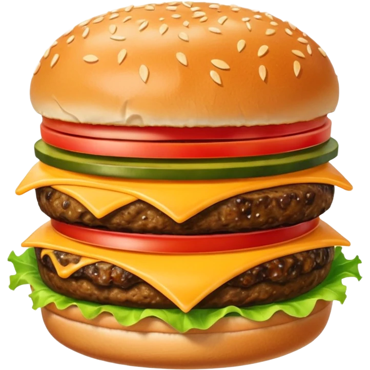 Burger with 3 patty’s  emoji