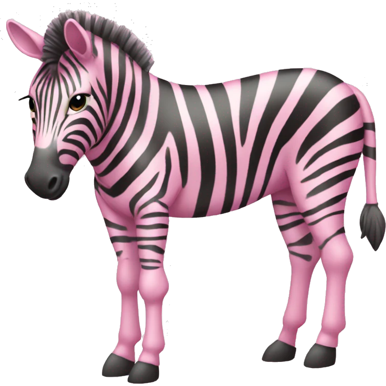 light pink pretty zebra full body emoji