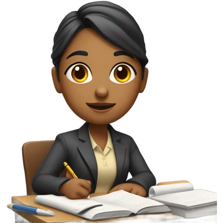 A girl studying  emoji