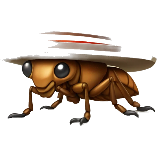 cucaracha con gorra de mexicano emoji