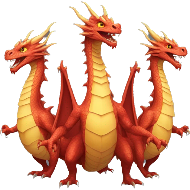 Three headed dragon emoji