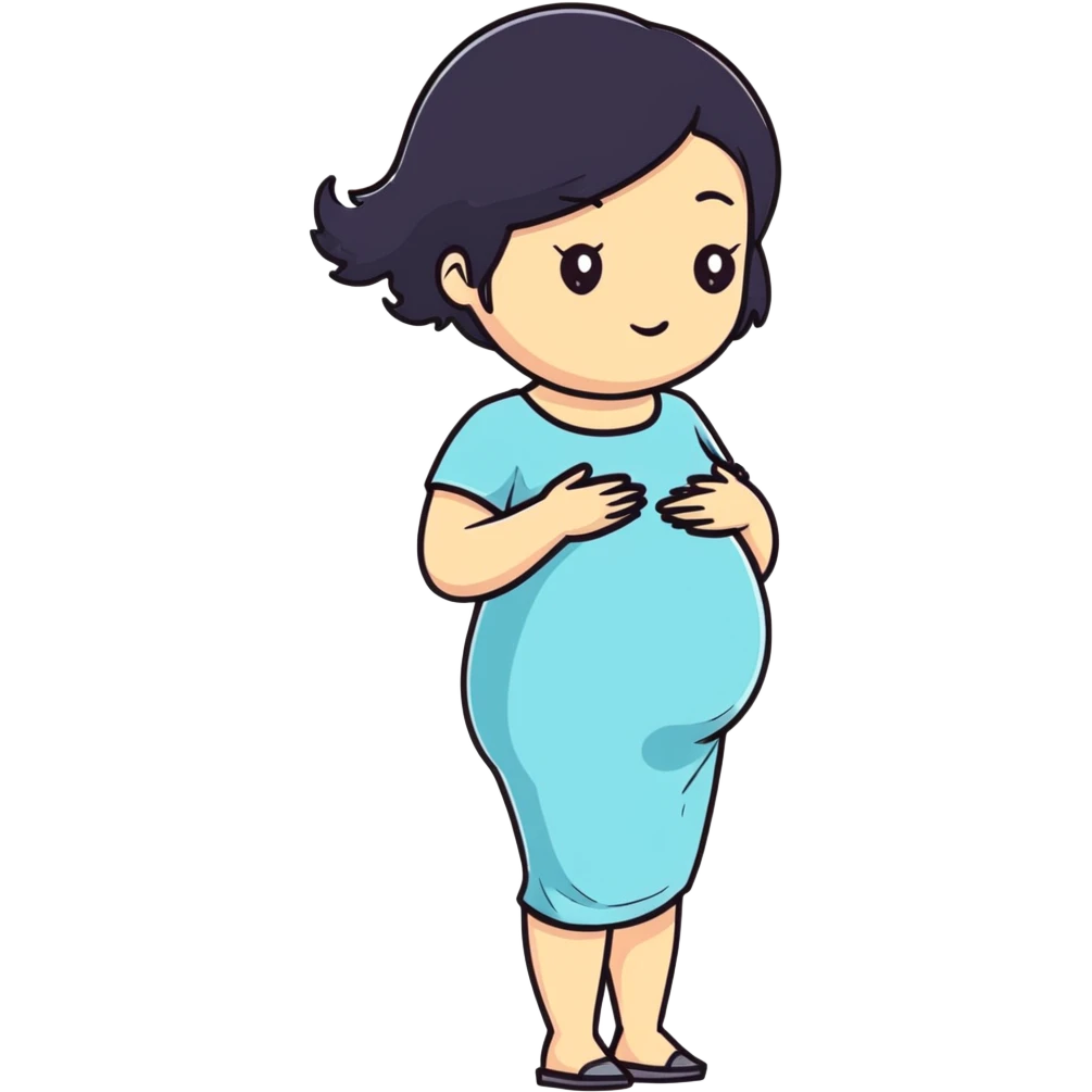 pregnant woman with black hair emoji
