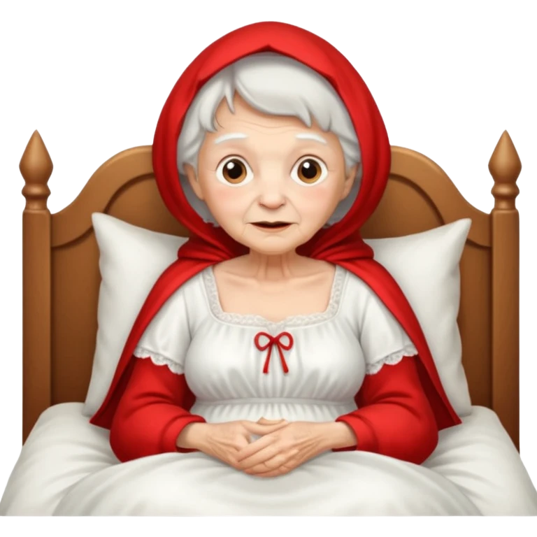 The grandmother in the fairy tale Little Red Riding Hood emoji