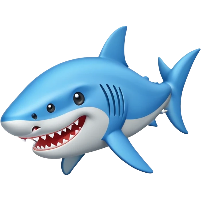 Un tiburón con tenis azules  emoji