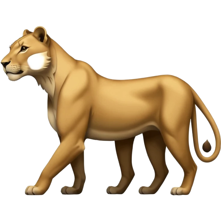 a lioness's silhouette emoji