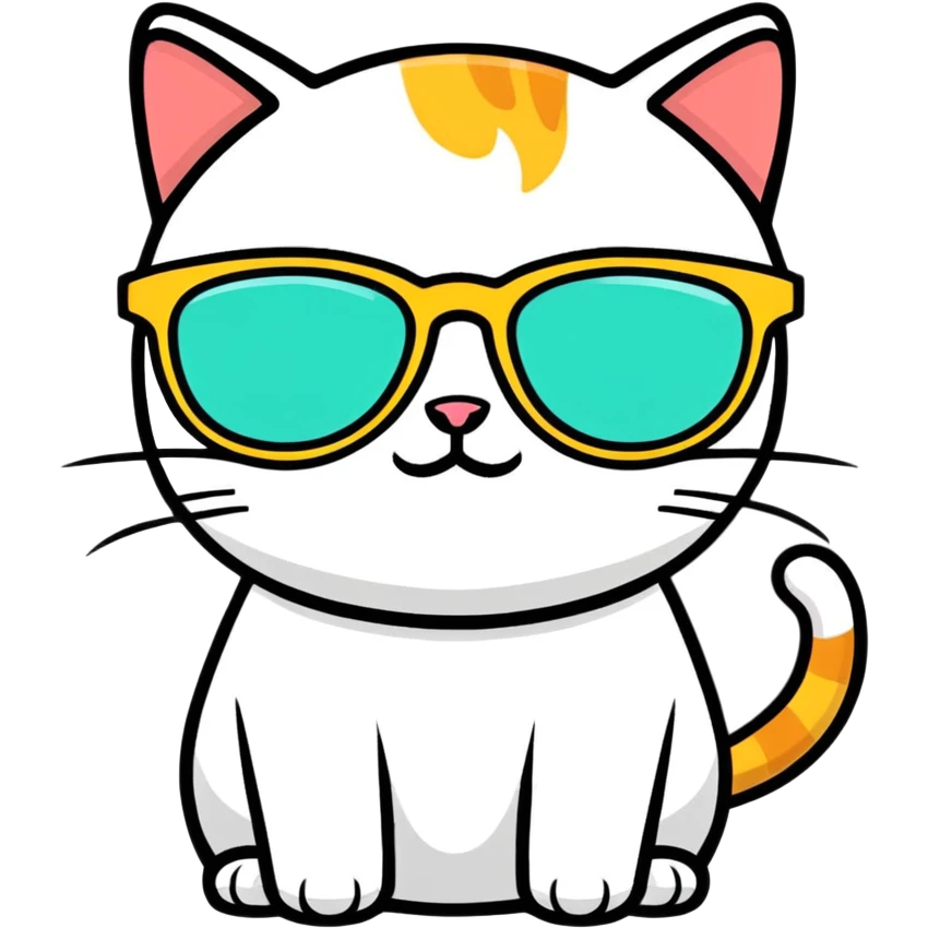 Cat with sunglasses emoji