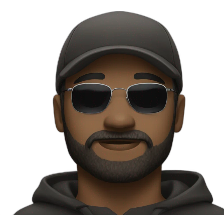 hooded male in sunglasses emoji