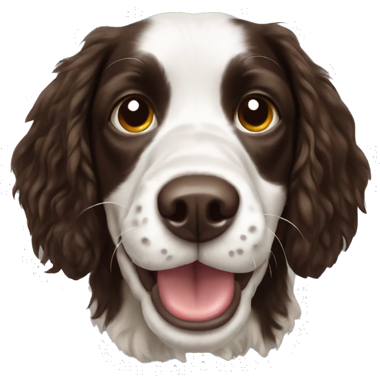 Springer spaniel crazy face emoji