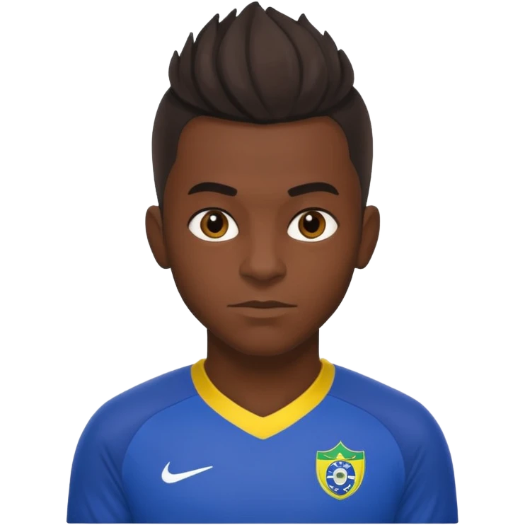 Brazilian black football player with eccentric haircut emoji