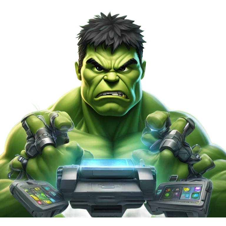 Hulk as a tech wizard emoji
