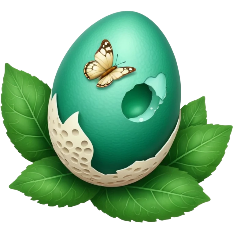butterfly egg on leaf emoji