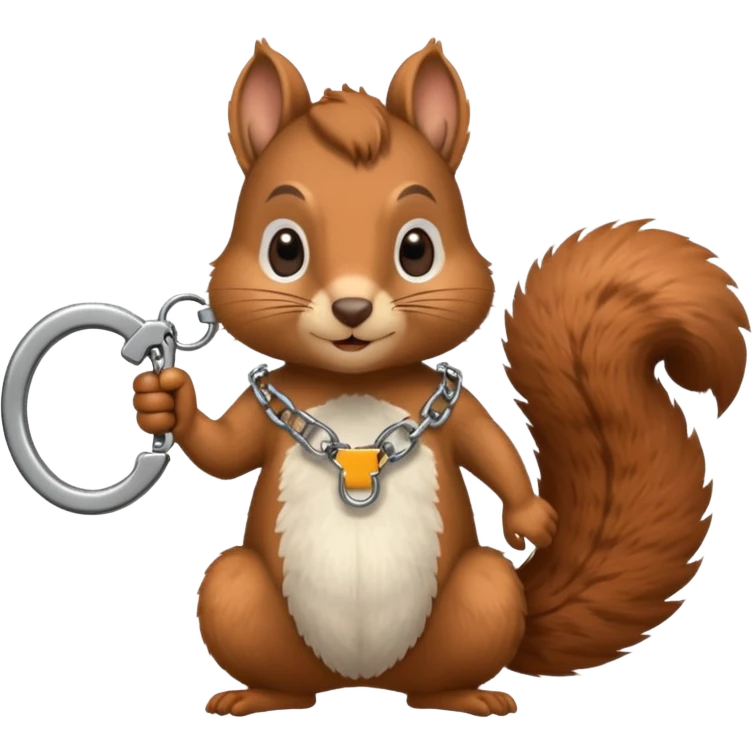 Squirrel in handcuffs, arrested emoji