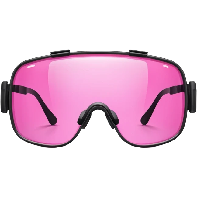 protective welding glasses with pink lenses, frameless design, safety eyewear emoji